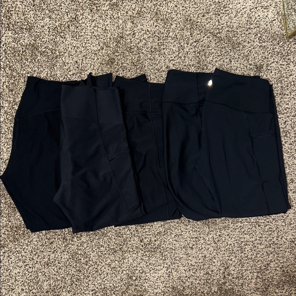 Bundle of 5 Black Leggings